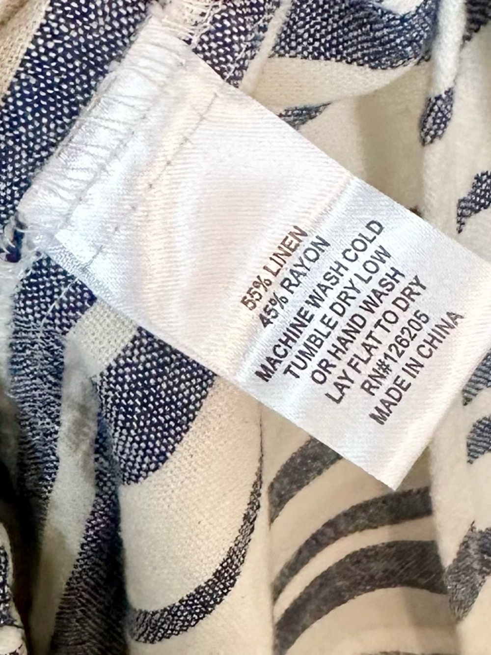 NWT Just Living Blue and White Vertical-Stripe Wide-Leg Linen Blend Pants - Med - Picture 5 of 10